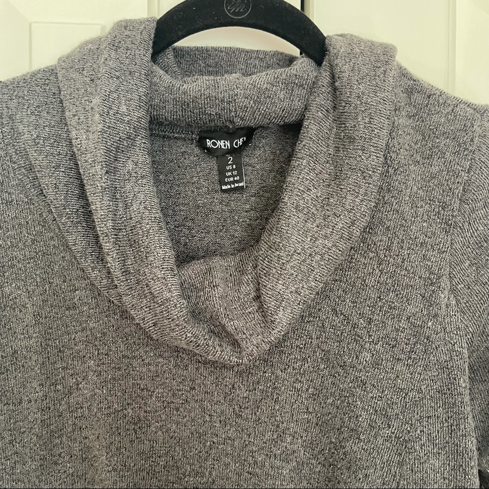 Ronen Chen Turtle Neck Gray Sweater - image 3